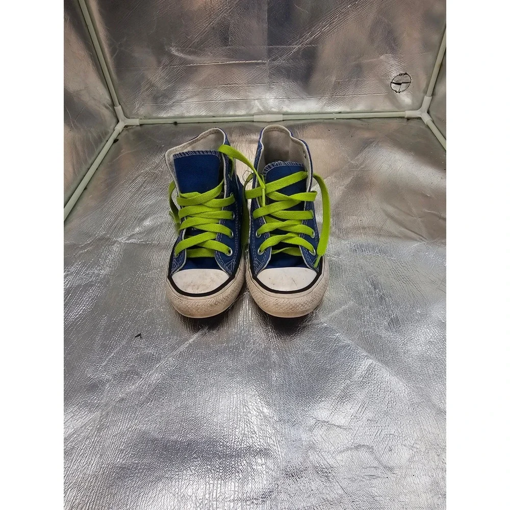Converse Chuck Taylor All Star High Top Blue Neon Green Youth Size 11 335511F